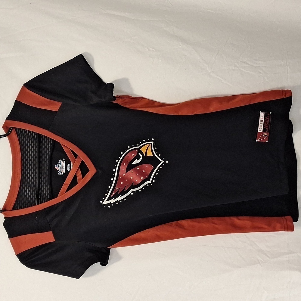 Majestic Fan Fashion women's Arizona Cardinals t-shirt red/black size small